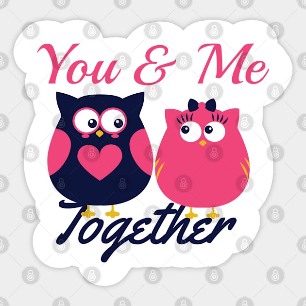 You & Me Together. valentinesday Sticker by Peco-Designs